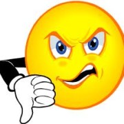 Thumbs down smiley face
