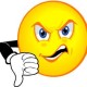 Thumbs down smiley face